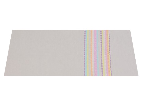 Сет під гаряче вініл 40х35см сірий зі смужками 17974_1