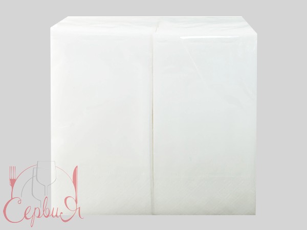 Серветка одношарова біла 1/8 складання 33х33см 150шт NL006=014 КПК_3
