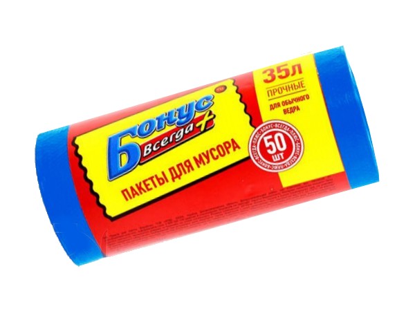 Пакет для сміття 35л 50шт синий 1679 КР_1