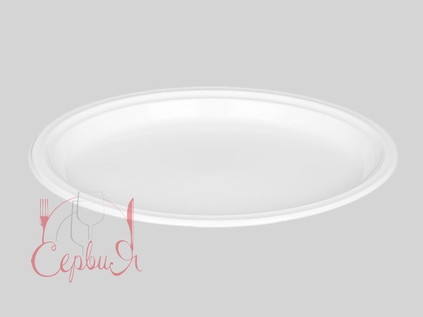 Тарілка ОВАЛ 260мм біла 18гр 50шт А_2