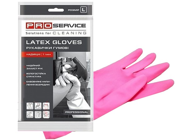Рукавички латекс L рожеві Professional PRO 17201420_1