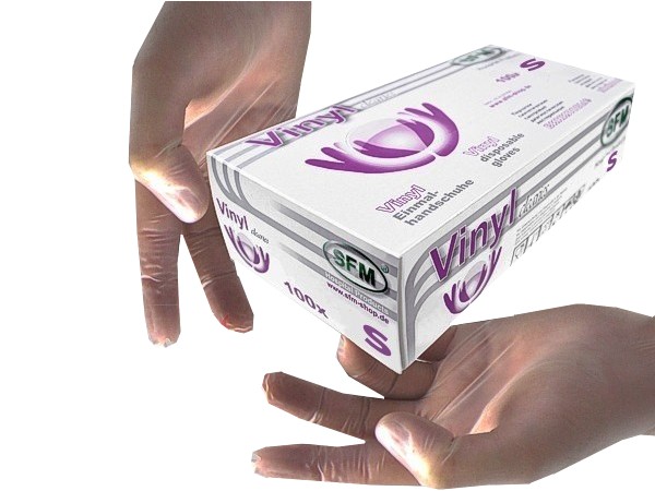 Рукавички вінілові нестерильні S без пудри SFM 100шт 534636_1