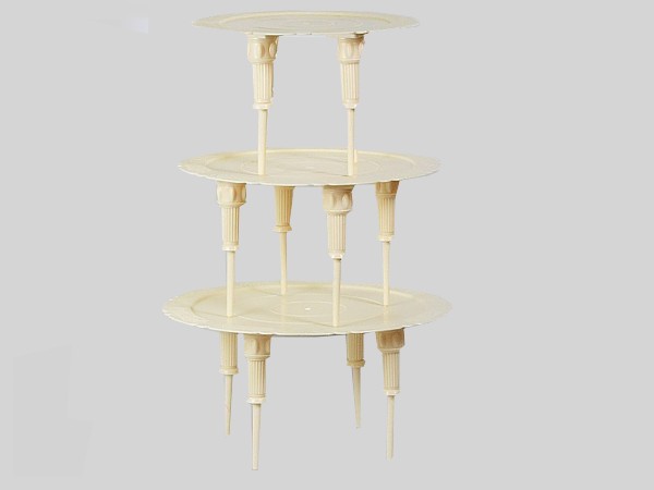 Стійка для торта 3-х рівнева пластмасова арт.16044_2