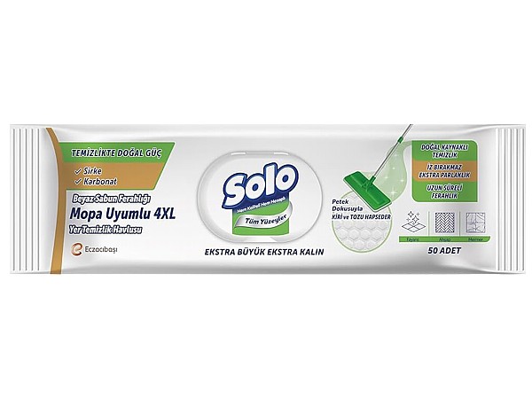 Серветка волога для прибирання підлоги 50шт SOLO Natural Power 32763480_1