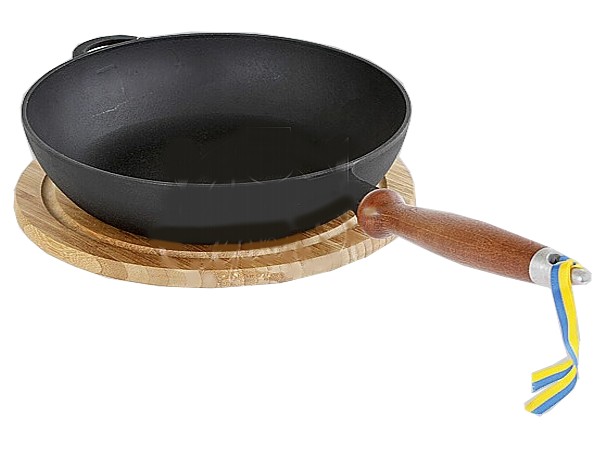 Сковорода-сотейник д.260мм h60мм дер. ручка"Термо"_1