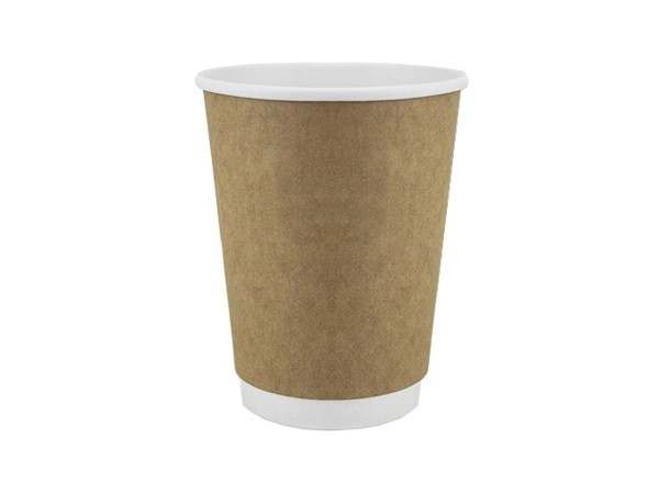 Стакан 500мл паперовий двошаровий Крафт/білий всередині 25шт КС_1