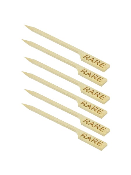 Маркер бамбуковий для м`яса 9см "RARE" (слабка прожарка) 100шт_1