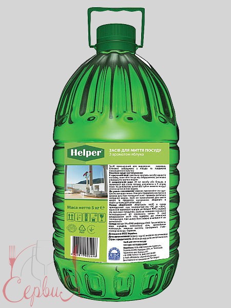 Засіб для миття посуду Яблуко 5л Helper 190100248_3