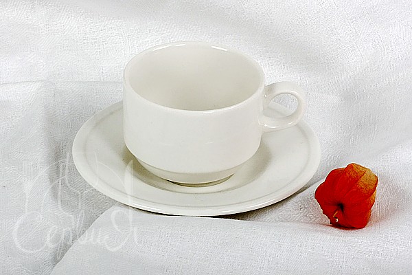 Чашка з блюдцем 230мл Bistro (слонова кістка)_2