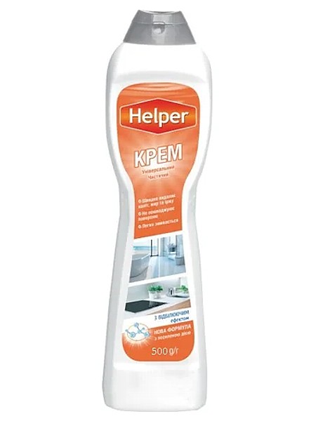 Крем для чищення універс. для ванних та кух.поверхонь відбілюючий 500мл Helper 190700184_1