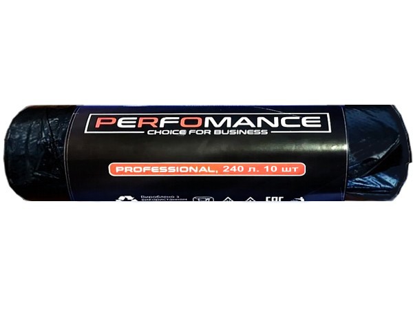 Пакет для сміття 240л 10шт чорний PERFOMANCE  LD_1