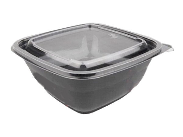 Контейнер РЕТ 190х190х51,5мм чорный з прозор.кришкою 1л 10шт 015026/015029_1