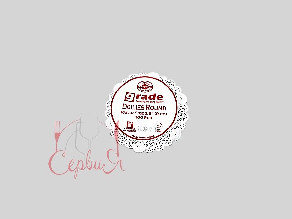 Серветка ажурна д.9см 100шт ПП_2