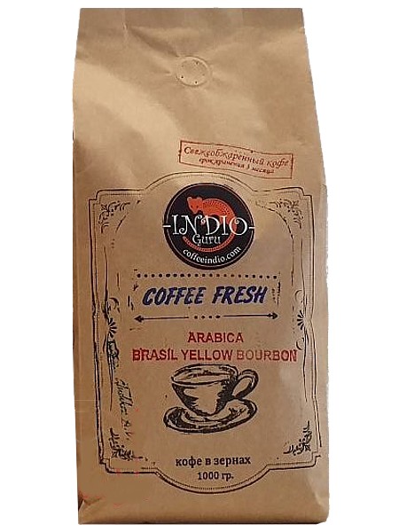 Кава в зернах 1кг Бразилия Жовтий Бурбон_1