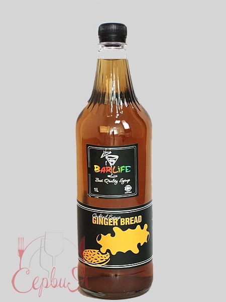 Імбирний пряник сироп 1л (ПЛАСТ.БУТ.) Barlife_2