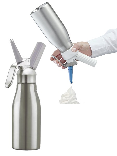 Сіфон для вершків 500мл металевий з білим пласт.Kayser 4950 Style WHIPcreamer_1