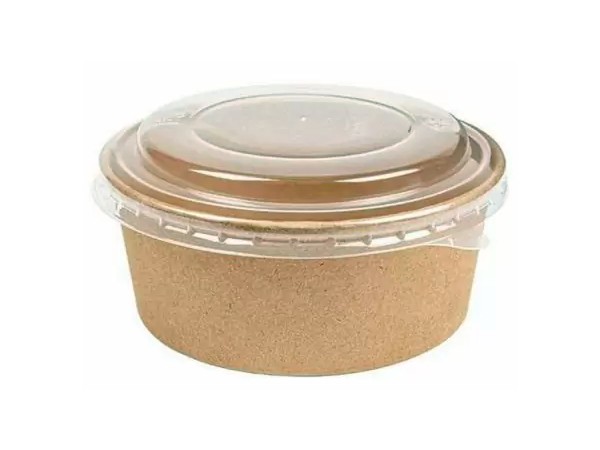 Контейнер папер.д.185, h60мм з прозор.криш. 1300мл крафт/крафт 10шт SPT1300KK_1