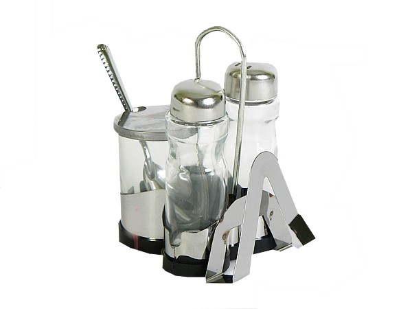 Набір для спецій  4пр. (сіль/перець/серветн./гірчиця) 17678_1