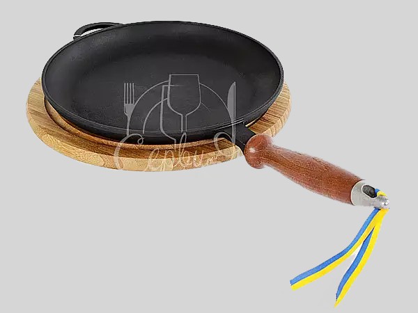 Пательня для млинців д.220мм h20мм с дер.ручкою"Термо"_2