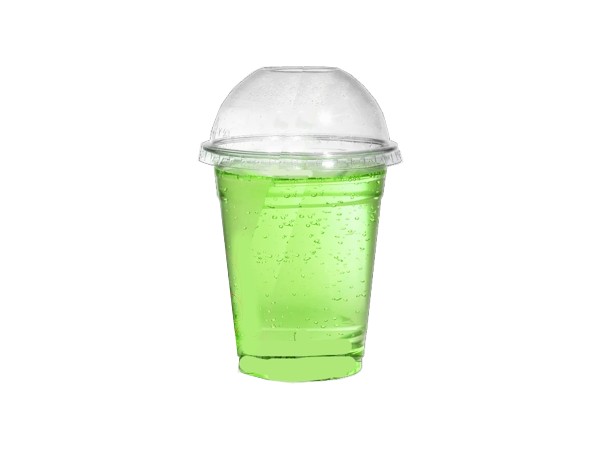 Склянка 300мл з купольною кришкою з отвором 100шт ОР_1