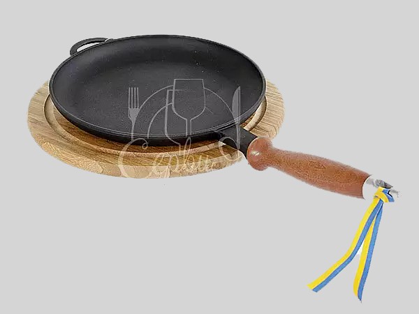 Сковорода млинцева д.200мм h20мм з дерев'ною ручкою "Термо"_2