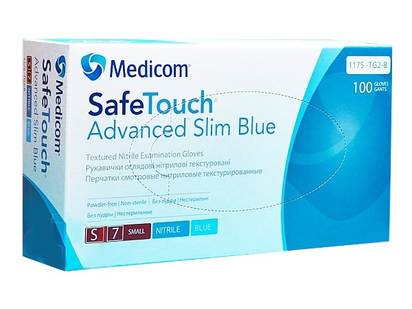 Рукавички нітрілові S сині SafeTouch Advanced 100шт 1175-TG_1
