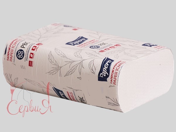 Рушник 2шари Z-Zскладання білий вузький 160шт RN010 Papero КПК_2