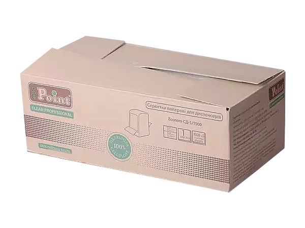 Серветка для діспенсера 21х17см біла 1500шт Point_1