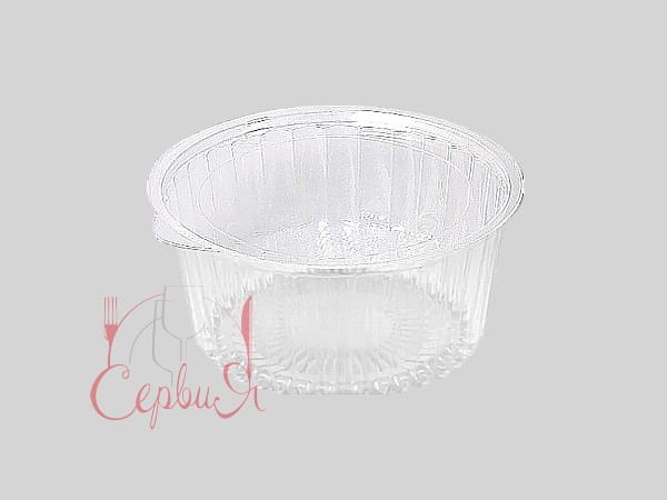 Контейнер 100х50мм круглий з кришкою 250мл ПС-814 10шт_2