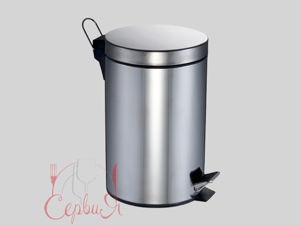 Корзина с педалью нерж. 12л. M-712W_2