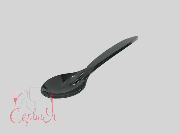 Ложка чайна чорна ПРЕМІУМ 13,5см 100шт А_2