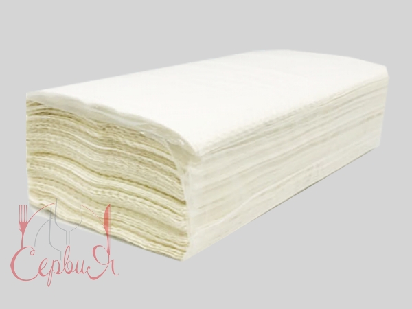 Рушник 2шари Vскладення білий целюлоза 150шт MINI RV053 КПК_2