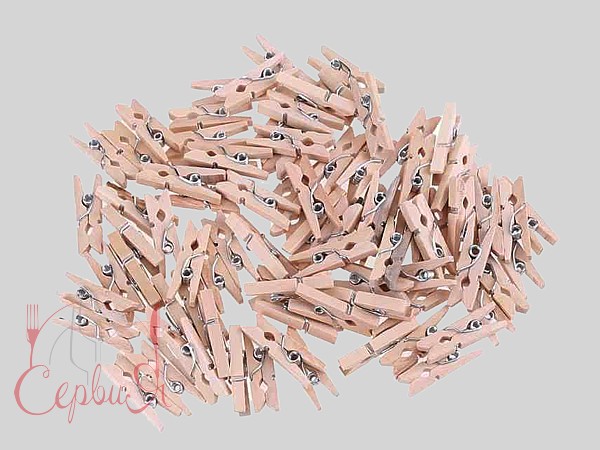 Прищіпка-міні дерев'яна декор. 3см 100шт ДЖ_2