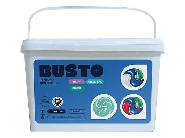 Капсули для прання BUSTO 36шт FAMILY MIX_1