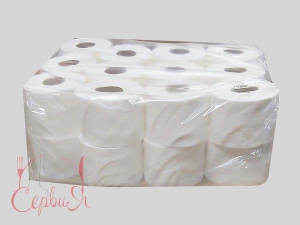 Туалетний папір одношаровий білий 50мх9см 24шт Єнот_2