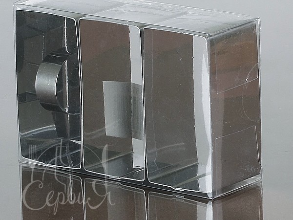 Набір форм прямокутних 4х8см для формування гарнірів і салатів 3шт 16497/387_3