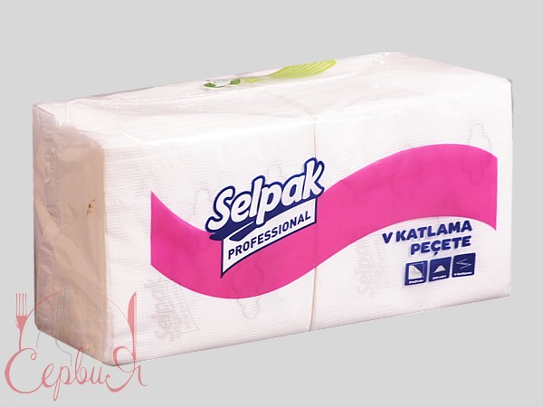 Серветка для діспенсера 21х21см біла 250шт Selpak 33760030_3