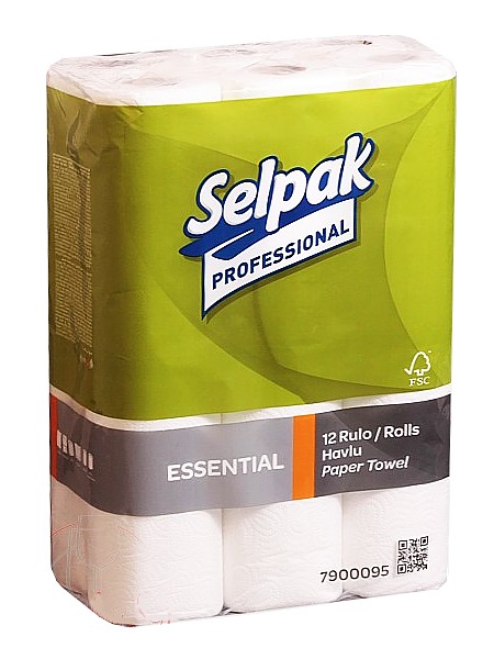 Рушник в рулоні 2шари 12,5м Selpak Essential 32661110 12рул_1