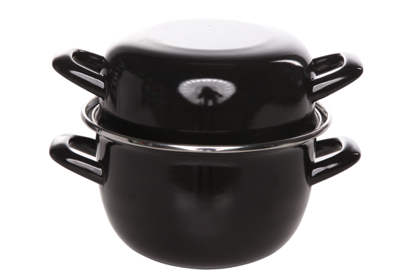 Каструлька для мідій из 2-х частей 0,8л черна_1