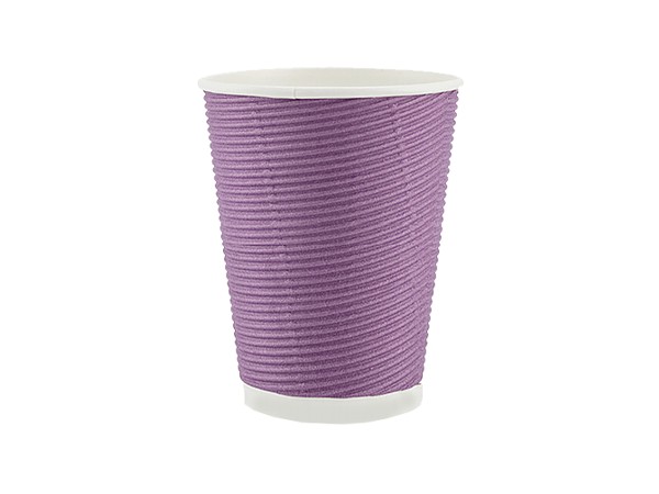 Стакан 270мл паперовий гофра лаванда 25шт АПХ_1