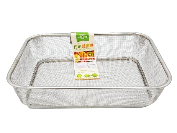 Сито нерж. прямокутне з підставкою дрібна сітка 34х25х8см 20318_1