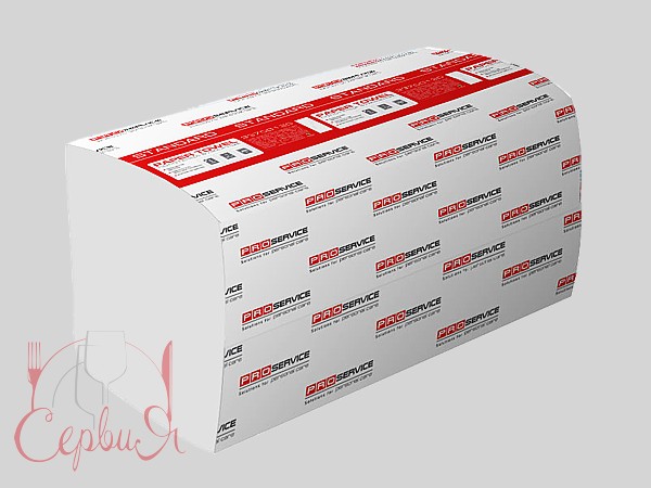 Рушник 1шар Vскладення білий 200шт PRO 33700133_2