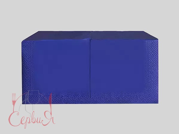 Серветка двошарова синя 33х33см 200шт Alsupak_3