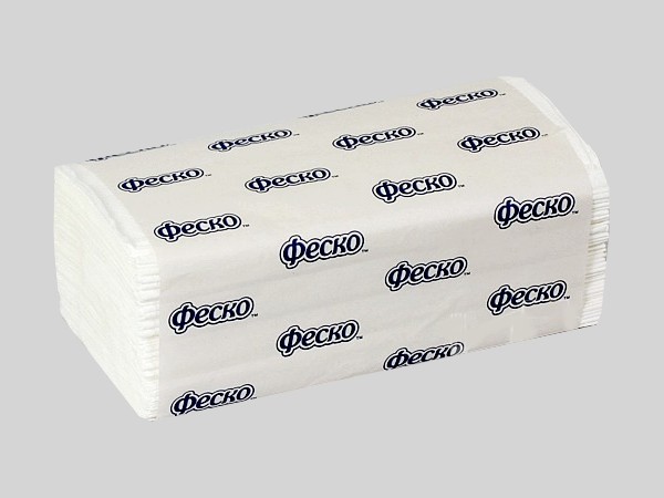 Рушник 2шари Vскладання білий 150шт Феско_2