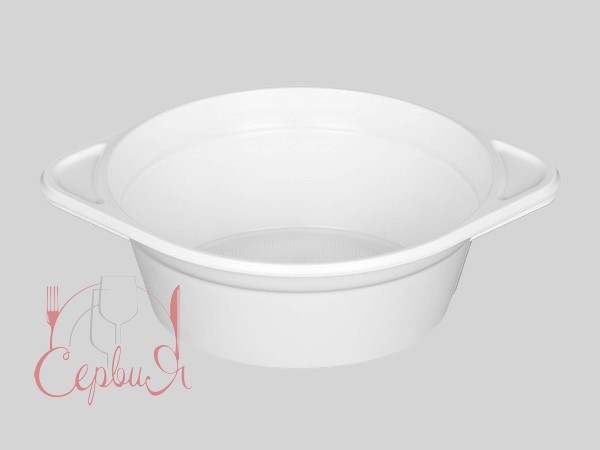 Миска 500мл біла ЕКОНОМ 100шт А_2