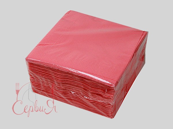 Серветка двошарова червона  33х33см 100шт NL524 КПК_2