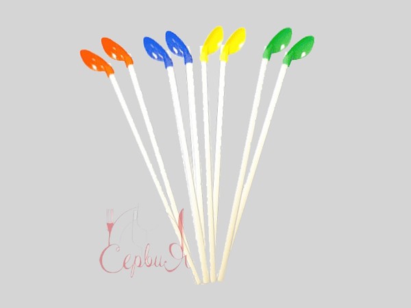 Соломка з ложечкою 18смх4,8мм без згину 50шт СП_2