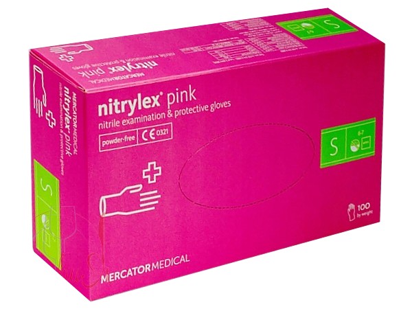 Рукавички нітрилові S рожеві 100шт СТ_1