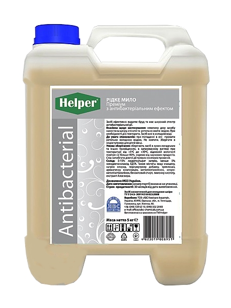 Мило рідке з антібактеріальним ефектом Преміум 5л Helper 080200168_1
