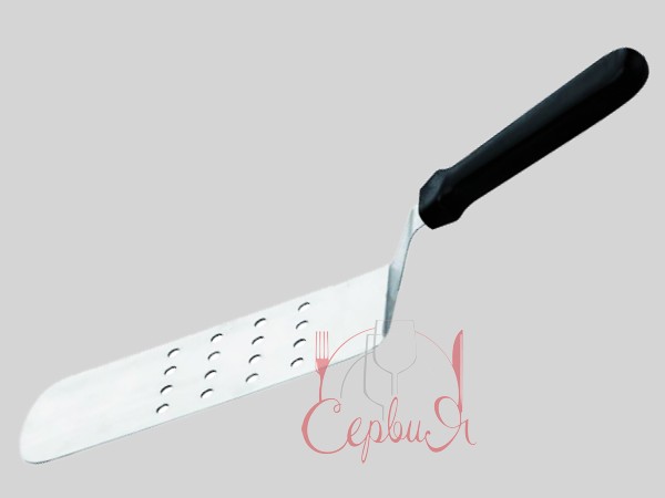 Лопатка кухонна з пластиковою ручкою перфорована 37см Lacor 60421_2